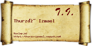 Thurzó Izmael névjegykártya